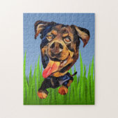 Funny Cartoon Rottweiler Dog 252 Piece Puzzle Legpuzzel (Verticaal)