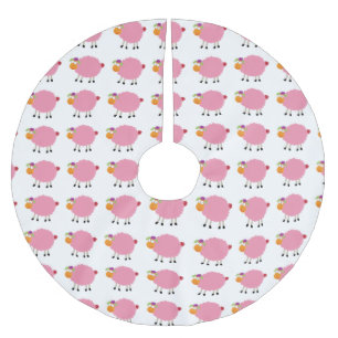 Funny cartoon roze schapen kerstboom rok