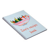Funny cartoon-saladerecept notitieboek (Rechterzijde)