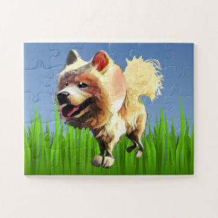 Funny Cartoon Samoyed Dog Kinder 30 pc Puzzle Legpuzzel