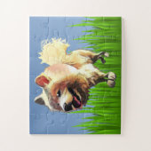 Funny Cartoon Samoyed Dog Kinder 30 pc Puzzle Legpuzzel (Verticaal)