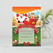 Funny Cartoon Santa Claus Kaart (Staand voorkant)