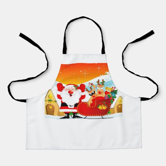 Funny Cartoon Santa Claus Schort (Voorkant)