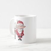 Funny Cartoon Santa en Rudolph Koffiemok (Voorkant links)