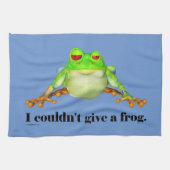 Funny Cartoon Sarcastic Frog Theedoek (Horizontaal)