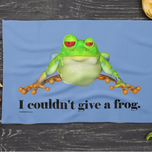 Funny Cartoon Sarcastic Frog Theedoek