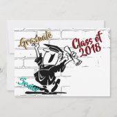 Funny Cartoon Senior Male 🎓 Afstuderen (add Year) Kaart (Voorkant)