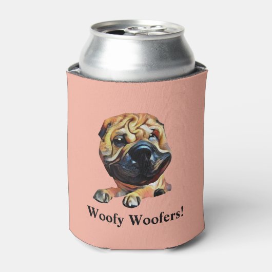 Funny Cartoon Shar Pei Koelbox Blikjeskoeler (Blikje Voorkant)