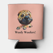 Funny Cartoon Shar Pei Koelbox Blikjeskoeler (Voorkant)