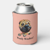 Funny Cartoon Shar Pei Koelbox Blikjeskoeler (Blikje Achterkant)
