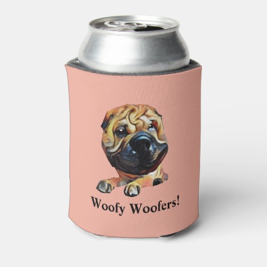 Funny Cartoon Shar Pei Koelbox Blikjeskoeler (Blikje Achterkant)