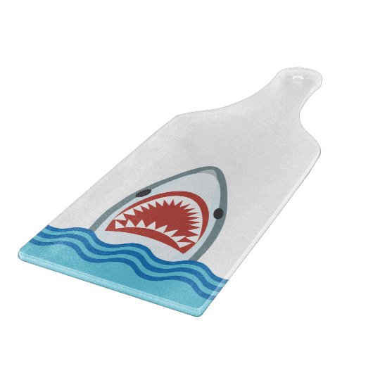 Funny Cartoon Shark Head Snijplank (Hoek)