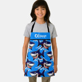 Funny Cartoon Shark Pattern Schort (Insitu)