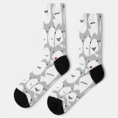 Funny Cartoon Shark Socks Sokken (Links)