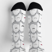Funny Cartoon Shark Socks Sokken (Top)