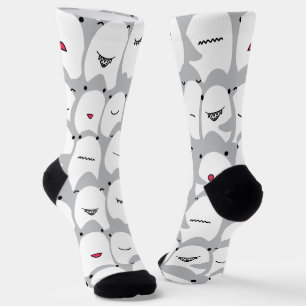 Funny Cartoon Shark Socks Sokken