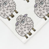 Funny Cartoon Sheep Fleece Blanket Deken (Hoek)