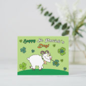 Funny Cartoon Sheep St.Patricks Day Briefkaarten (Staand voorkant)