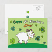 Funny Cartoon Sheep St.Patricks Day Briefkaarten (Voorkant / Achterkant)