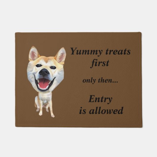 Funny Cartoon Shiba Inu Dog Doormat Deurmat (Voorkant)