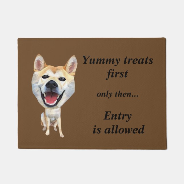 Funny Cartoon Shiba Inu Dog Doormat Deurmat (Voorkant)