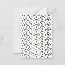 Funny Cartoon Sitting Dogs Notitiekaartje