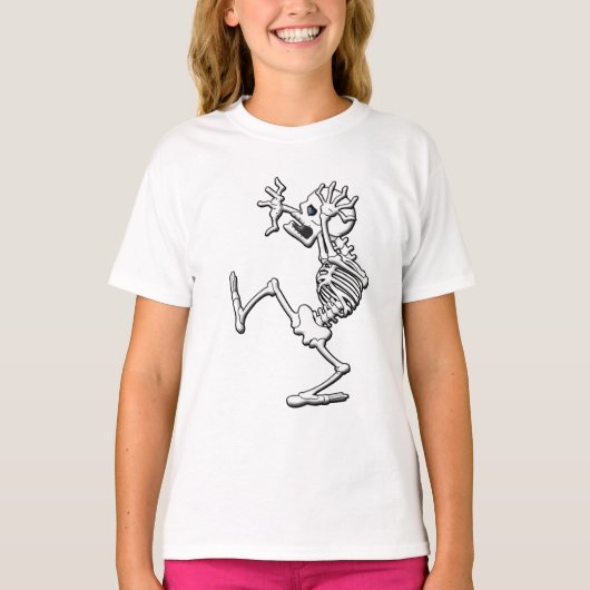 Funny Cartoon Skeleton T-shirt (Voorkant)