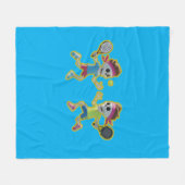 Funny Cartoon Skeletons Playing Padel Tennis – 3D  Fleece Deken (Voorkant (Horizontaal))