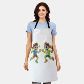 Funny Cartoon Skeletons Playing Padel Tennis – 3D  Schort (Gedragen)