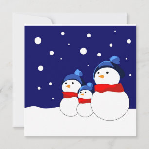 Funny cartoon sneeuwman feestdagenkaart