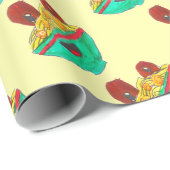 Funny cartoon spaghetti meatballen cadeaupapier (Rol Hoek)