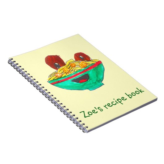 Funny cartoon spaghetti recept notitieboek (Rechterzijde)