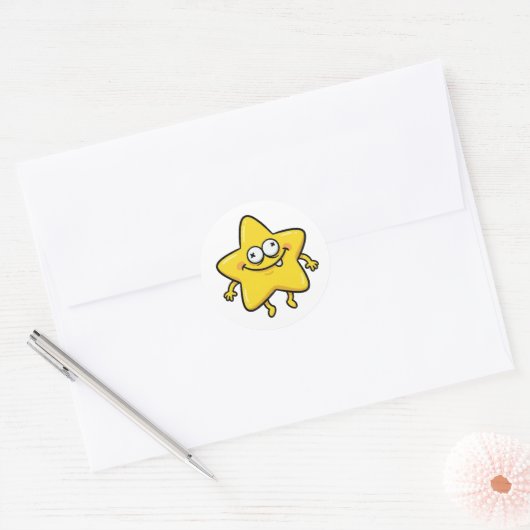 Funny Cartoon Star Character Sticker (Envelop)