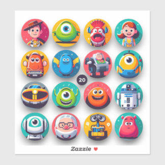 Funny cartoon sticker