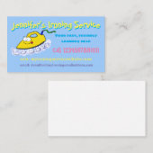 Funny cartoon strijken wasgoed visitekaartje (Voorkant / Achterkant)