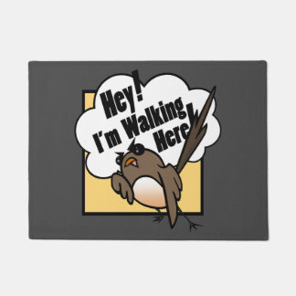 FUNNY CARTOON STYLE BIRD DOORMAT DEURMAT