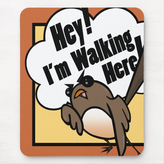 FUNNY CARTOON STYLE BIRD MUISMAT (Voorkant)