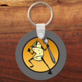 FUNNY CARTOON STYLE BURRITO ROUND SLEUTELHANGER (Voorkant)