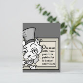 FUNNY CARTOON STYLE CAT MET TOP HAT BRIEFKAART (Staand voorkant)
