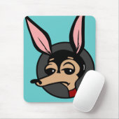 FUNNY CARTOON STYLE DOG MUISMAT (Met muis)