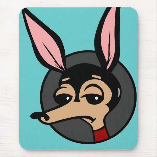 FUNNY CARTOON STYLE DOG MUISMAT (Voorkant)
