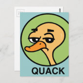 FUNNY CARTOON STYLE DUCK BRIEFKAART (Voorkant / Achterkant)