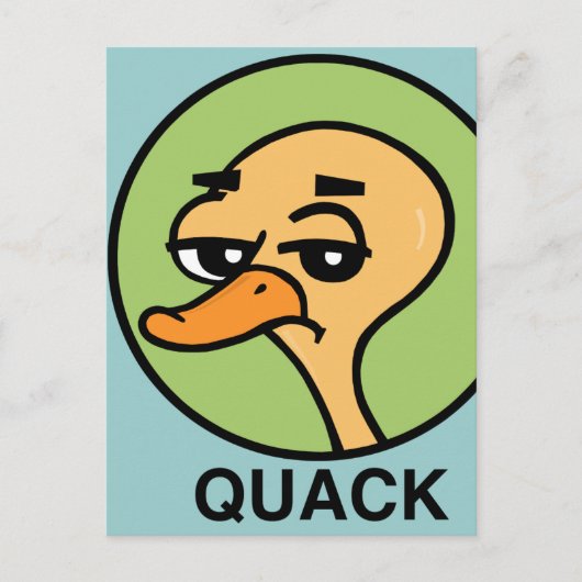 FUNNY CARTOON STYLE DUCK BRIEFKAART (Voorkant)