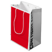 FUNNY CARTOON STYLE KOE MEDIUM MATTE GIFT BAG CADEAUZAKJE (Achterkant Gekanteld)