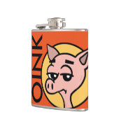 FUNNY CARTOON STYLE PIG VINYL WRAPPED FLASK HEUPFLES (Links)