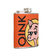 FUNNY CARTOON STYLE PIG VINYL WRAPPED FLASK HEUPFLES (Rechts)