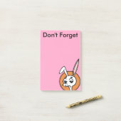 FUNNY CARTOON STYLE RABBIT POST-IT NOTEPAD POST-IT® NOTES (Op bureau)