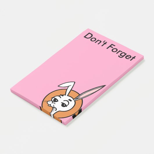 FUNNY CARTOON STYLE RABBIT POST-IT NOTEPAD POST-IT® NOTES (Schuin)
