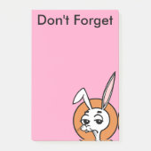 FUNNY CARTOON STYLE RABBIT POST-IT NOTEPAD POST-IT® NOTES (Voorkant)