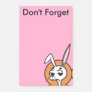 FUNNY CARTOON STYLE RABBIT POST-IT NOTEPAD POST-IT® NOTES